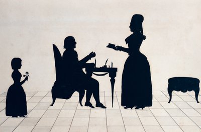 Scherenschnitte von Monsieur und Madame Roland und ihrer Tochter Eudora von Jean Gaspard Lavater